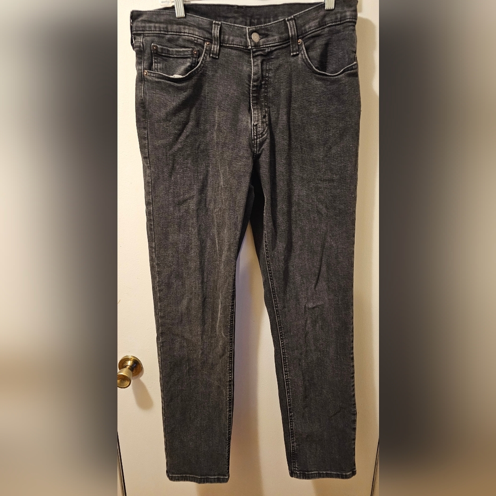 Levis 541 Jeans Black Athletic Fit Stretch Straight Leg Denim Men's Size 34x34